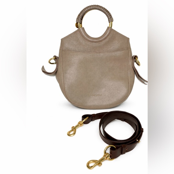 See By Chloe Monroe Small Leather Bracelet Tote in Motty Grey - Picture 2 of 16